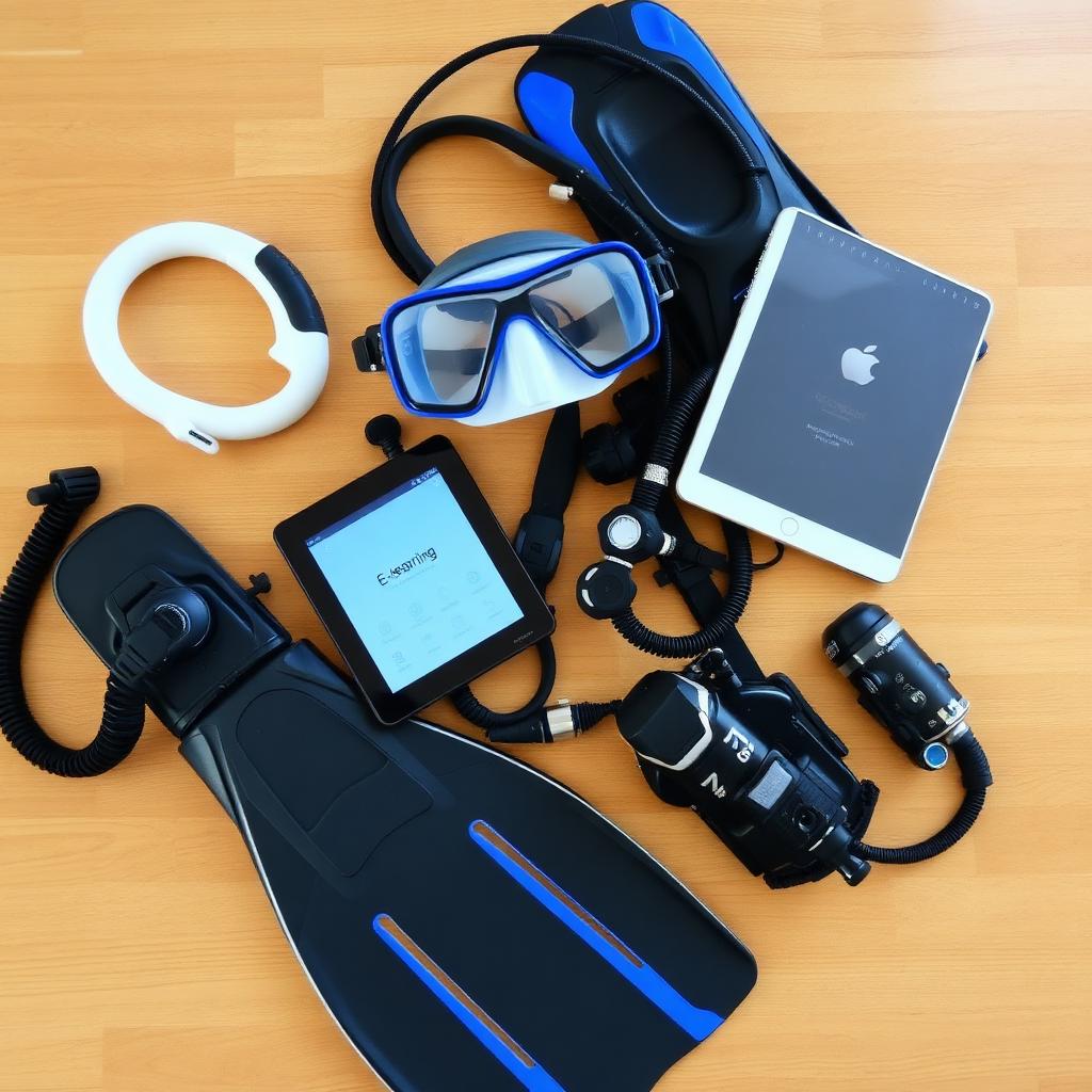 E-learning diving setup